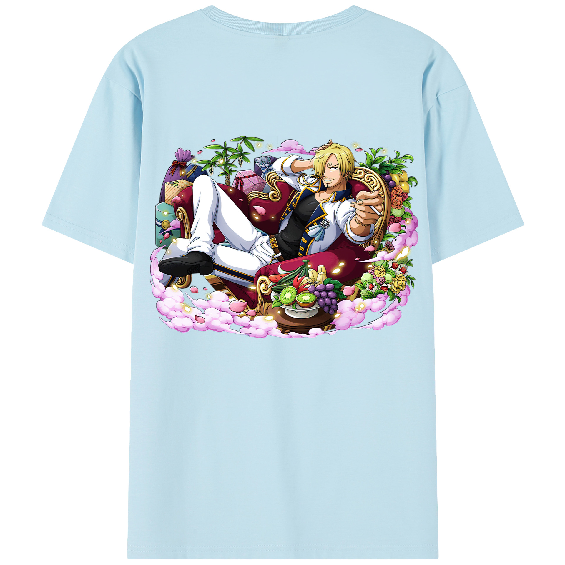 ワンピース サンジ ONE PIECE Sanji 綿100％半袖Tシャツ（背面プリント）